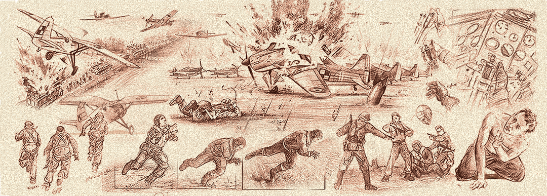 Gnyś - First Kills Sketchbook showing some preliminary drawings from the photobiography novel written by Stefan Gnyś about his father Władysław, a World War Two Polish fighter pilot.